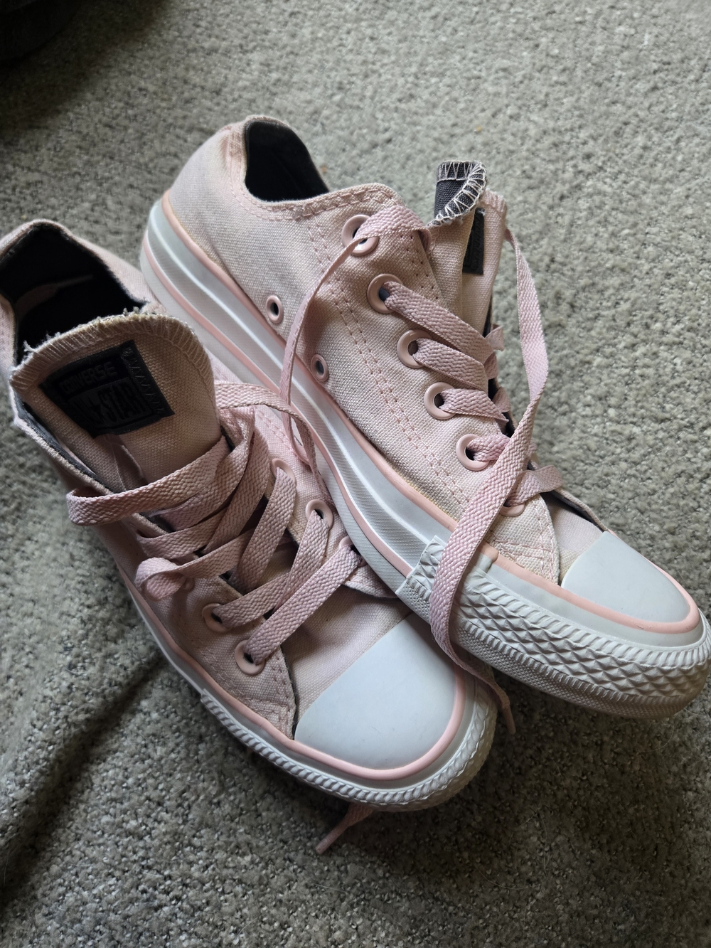 Pink Low-Top Converse Sneakers